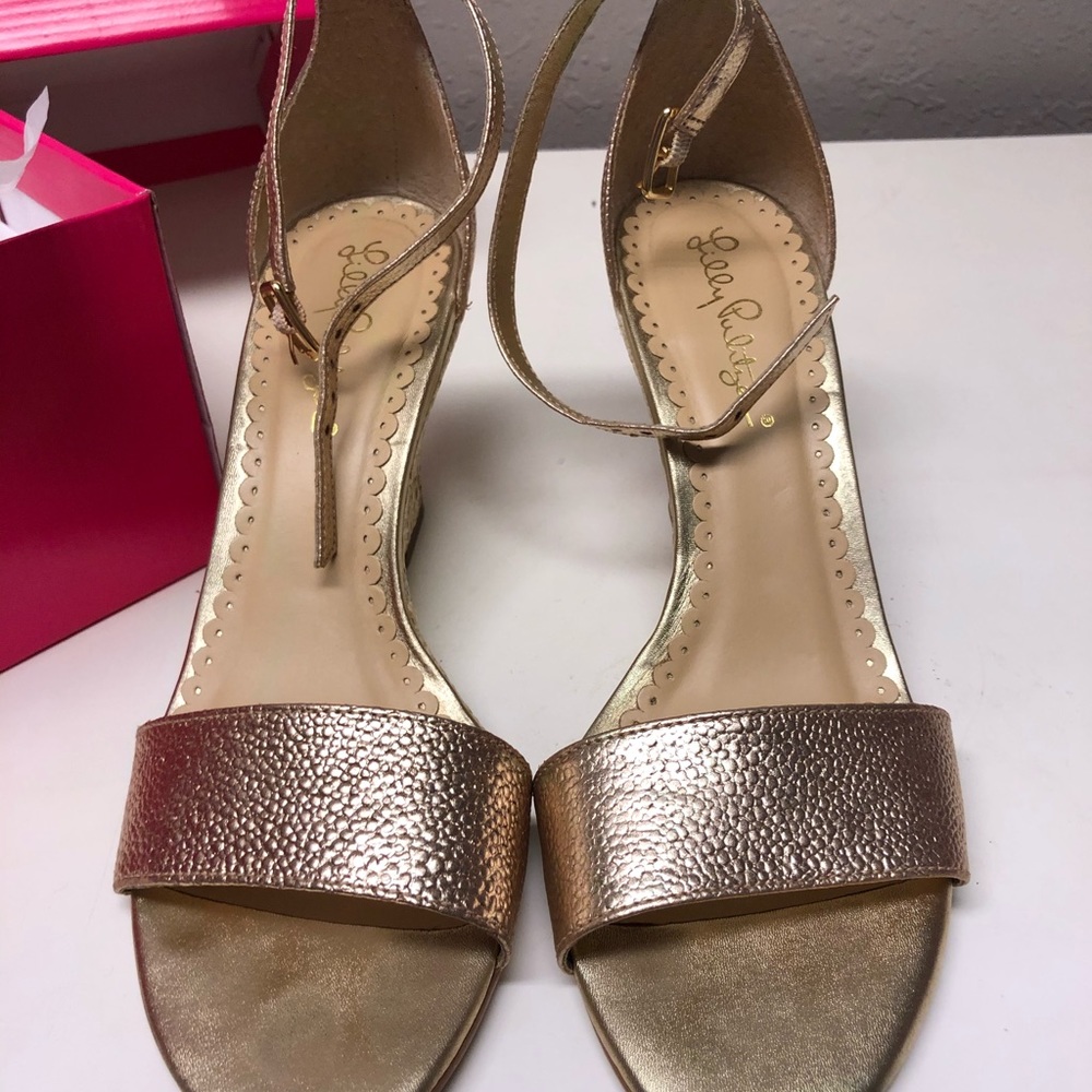 Gold wedges by Lilly Pulitzer